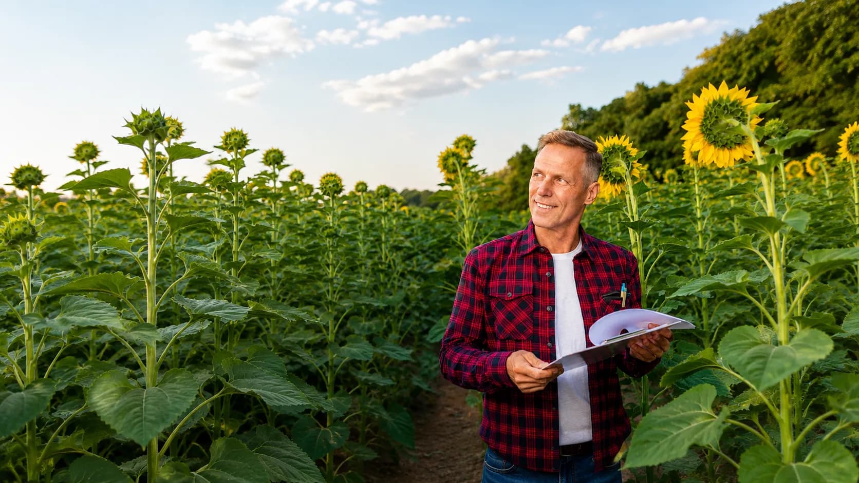 Documento de liquidación de granos sobre escritorio de oficina agropecuaria